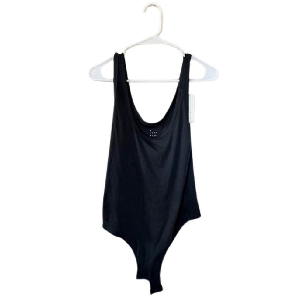 A New Day Black Scoop-Neck Bodysuit XXL NWT